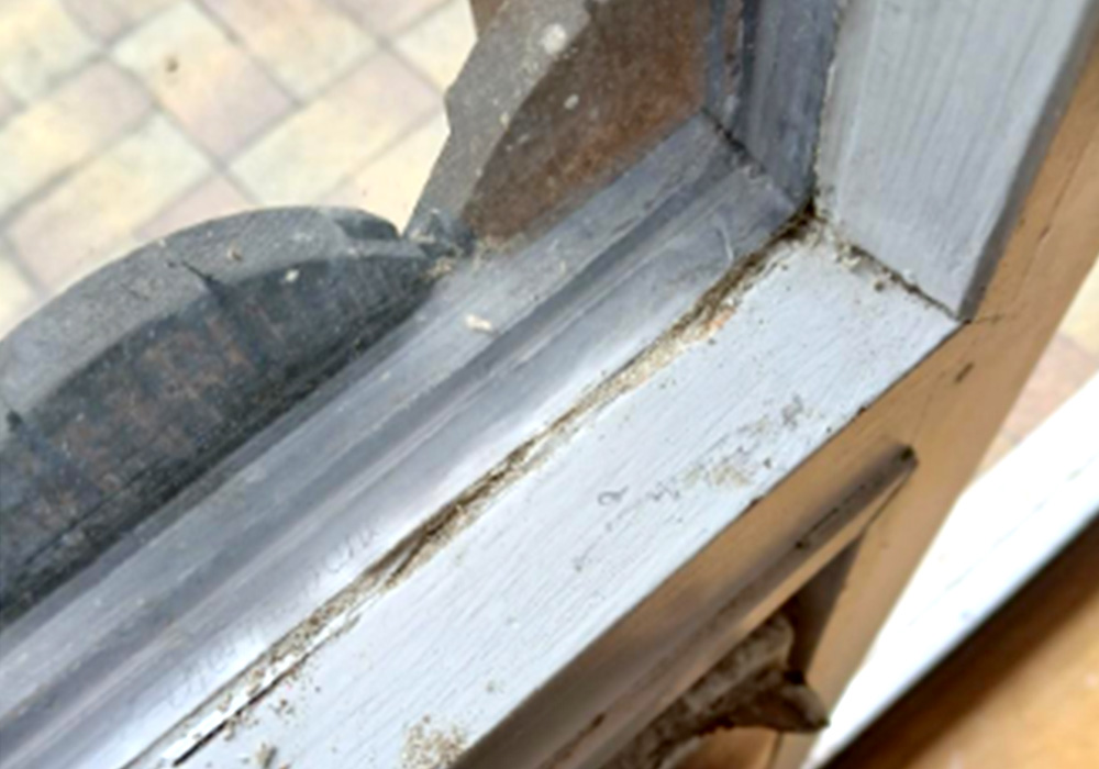 Fensterkitt mit Asbest